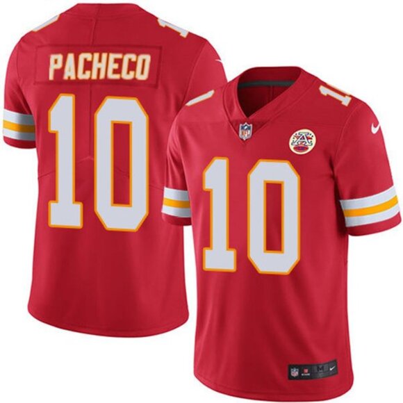Mens Youths Kids Womens 10 Isaih Pacheco Red Vapor Stitched Jersey